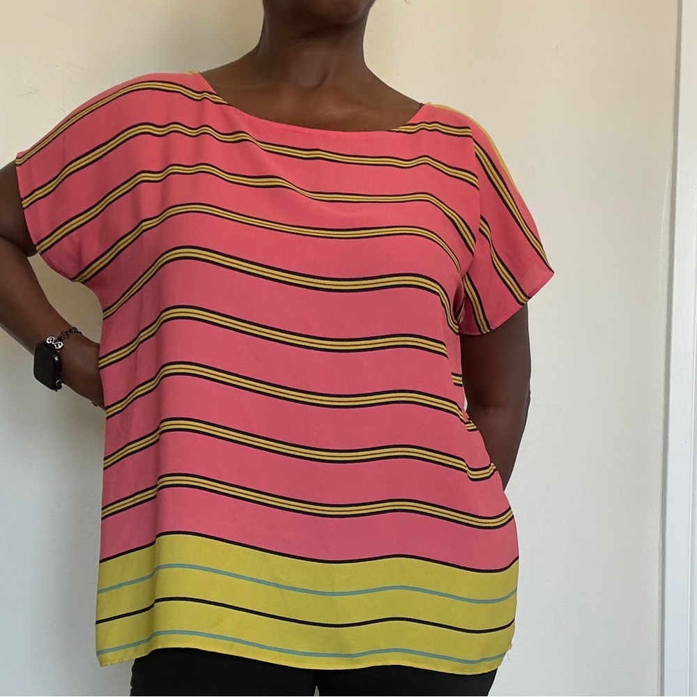 Striped colored blouse. Beautiful colors